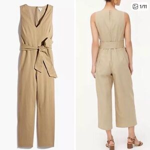 J Crew Tan Sleeveless Jumpsuit